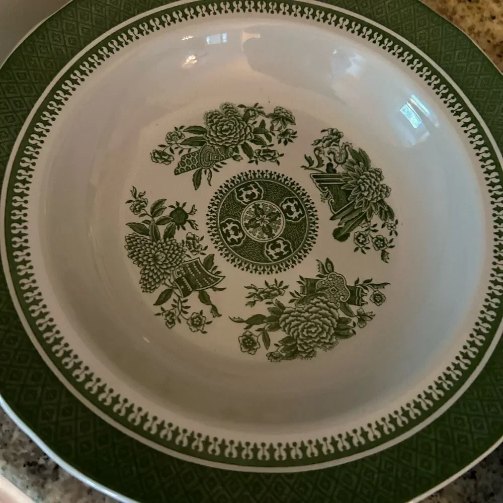 4 Beautiful Vintage Spode, Fitzhugh green  China 8